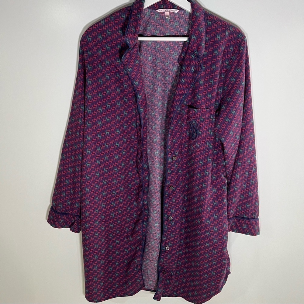Victoria’s secret flannel sleep-shirt dog print size S